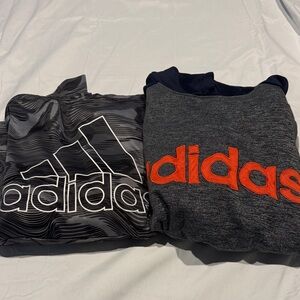 Adidas Gray and Dark Gray Sweatshirt Set